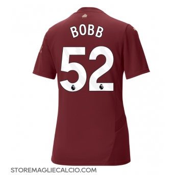 Manchester City Oscar Bobb #52 Maglia Gara Terza Repliche 2024-25 Donna